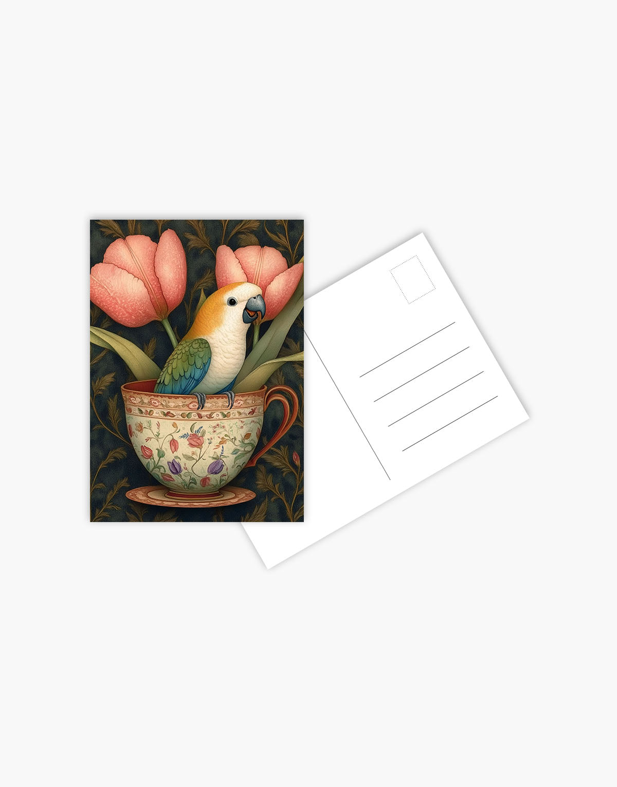 Carte Postala Parrot in a Cup