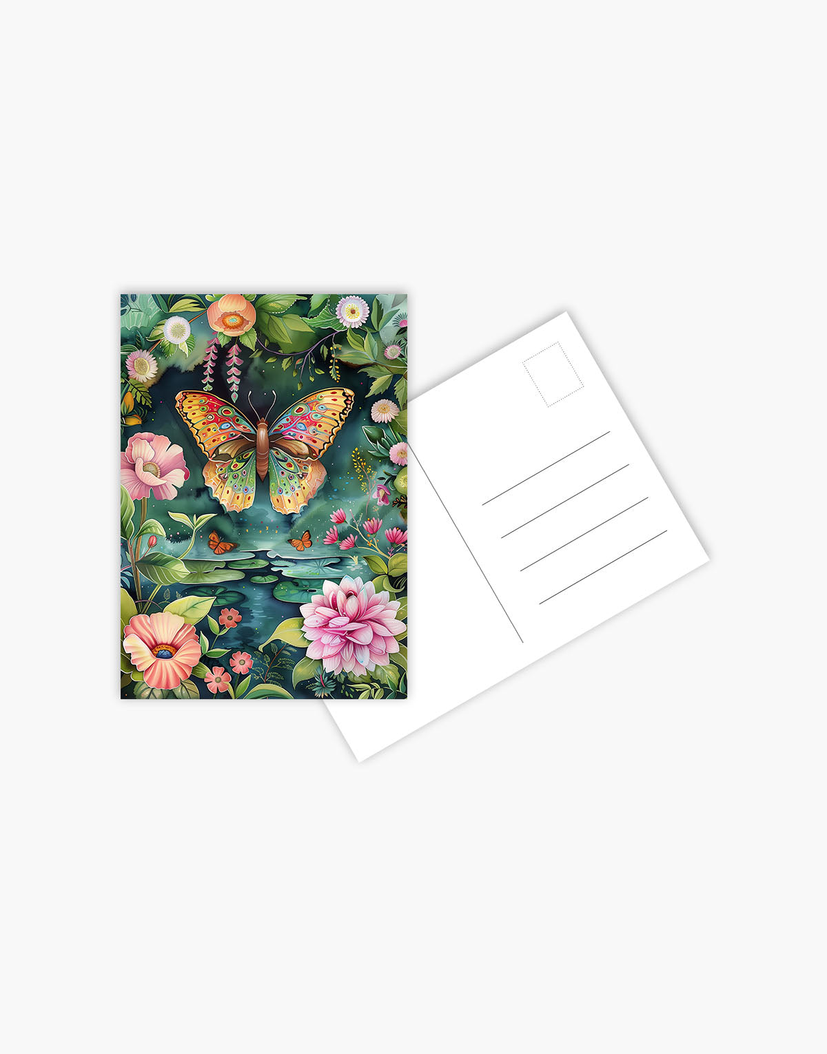 Carte Postala Floral Butterfly