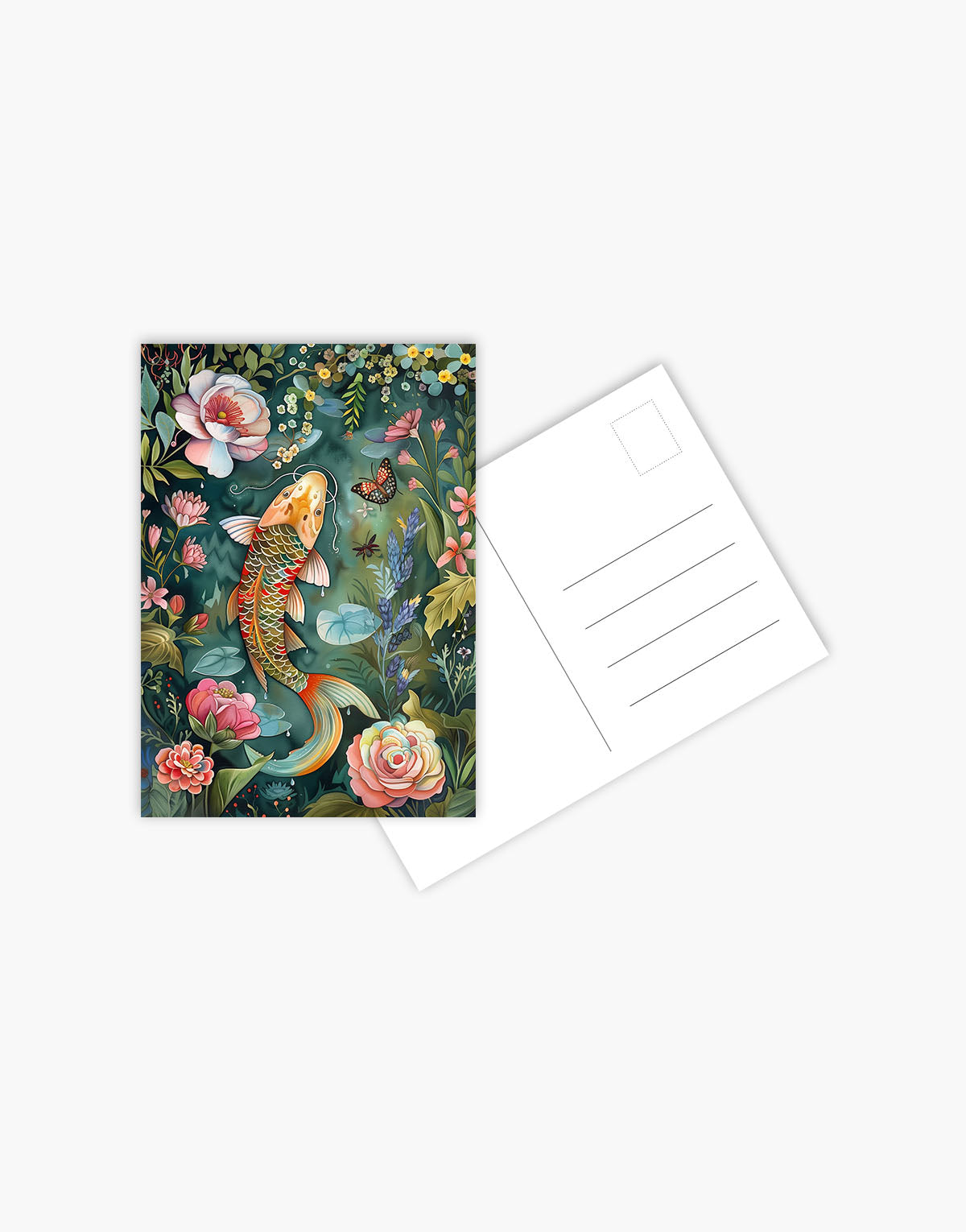 Carte Postala Floral Fish