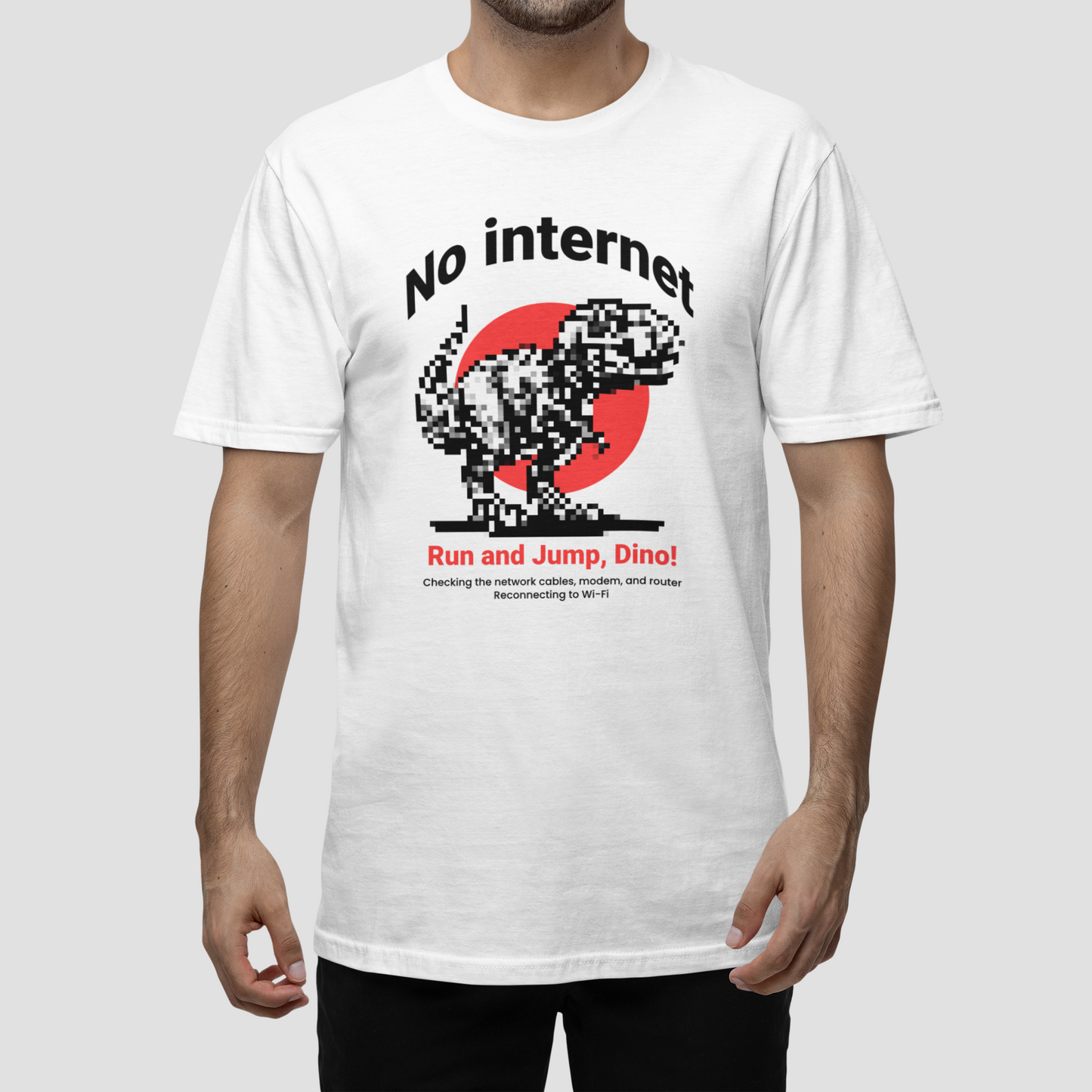 Tricou Unisex No Internet Dino