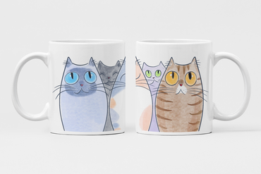 Cana Ceramica Funny Cats