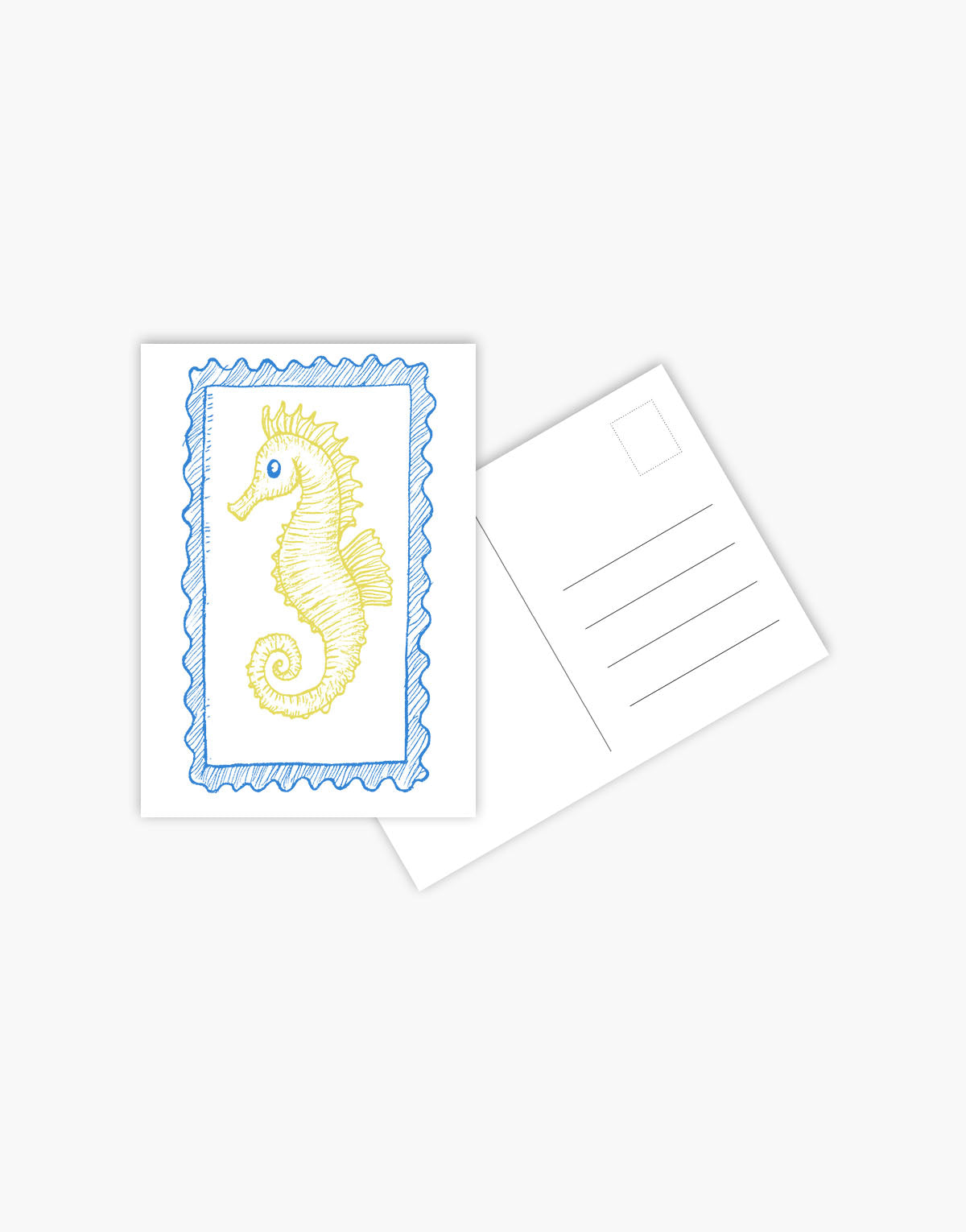 Carte Postala Yellow Seahorse
