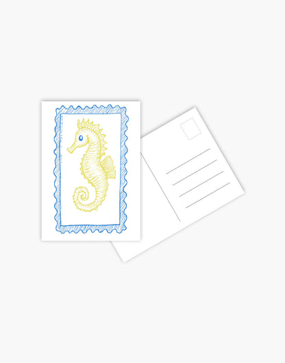 Carte Postala Yellow Seahorse
